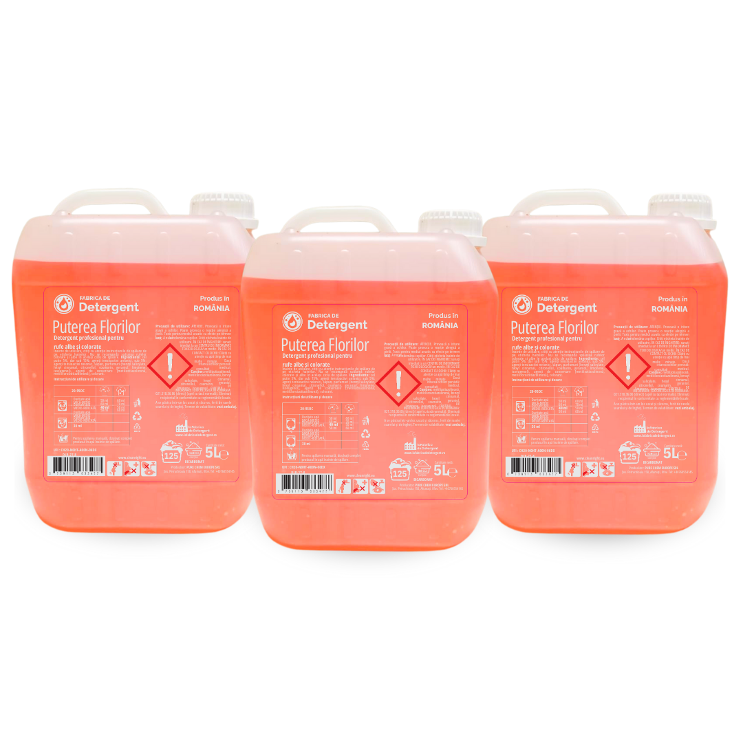 Pachetul cu 3x Detergent Puterea Florilor