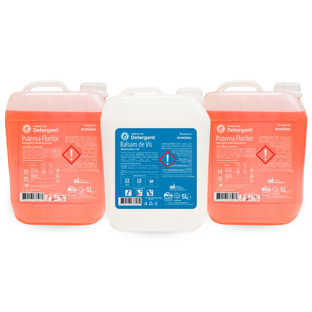 Pachetul cu 2x Detergent Puterea Florilor + 1x Balsam de Vis