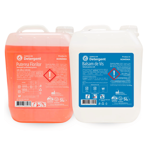 Pachetul cu 1x Detergent Puterea Florilor + 1x Balsam de vis