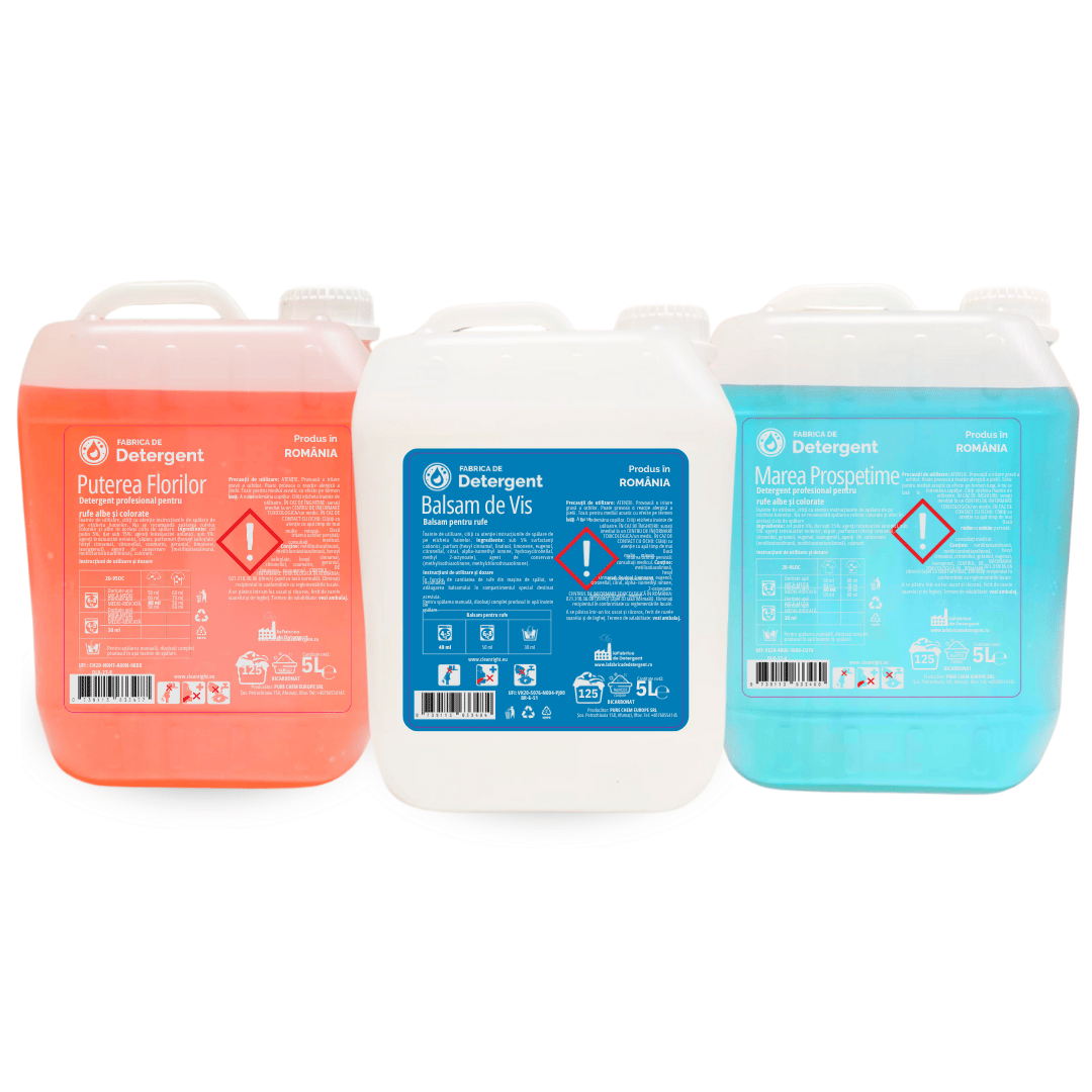Pachetul cu 1x Detergent Marea Prospetime + 1x Puterea Florilor + 1x Balsam de Vis