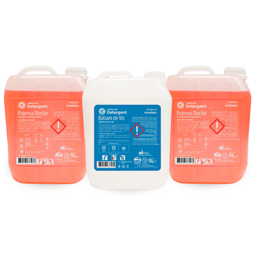 Pachetul cu 2x Detergent Puterea Florilor + 1x Balsam de Vis